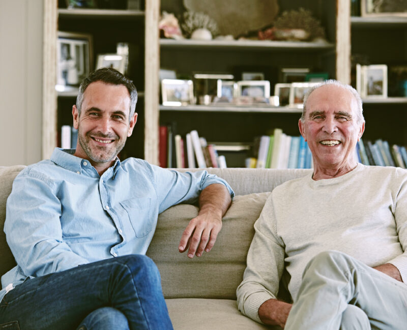 father and son ready for the financial road ahead